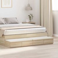 vidaxl cajones de cama roble sonoma 160 x 365 x 165 cm