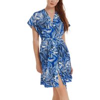 lisca vestidos vestido de verano manga corta con cinturon palma para mujer