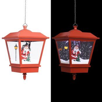 Lámpara Colgante De Navidad | Decoraciones De Navidad Con Led Y Santa Rojo 27x27x45 Cm Cfw712711