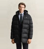 gant para hombre 7006662 chaqueta active cloud de largo medio negro xl casual poliester reciclado