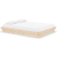 cama matrimonial  cama doble  estructura de cama sin colchon madera maciza 140x190 cm cfw60903