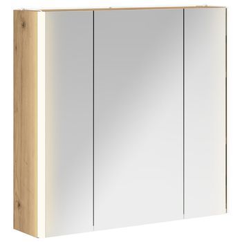 Armario Con Espejo De Baño Roble Artisan 63,5 X 15,5 X 60,5 Cm Vidaxl