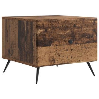 Mesa De Café Con Cajón Madera Envejecida 49 X 50 X 40 Cm Vidaxl