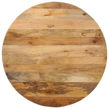 Tablero De Mesa Redondo Madera Maciza De Mango Ø 90x2,5 Cm Vidaxl