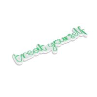iluminacion led decorativa de plastico treat yourself verde 71x20x2 cm