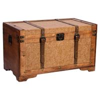 baul de madera marron 65x36x38h cm
