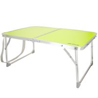 mesa plegable aktive aluminio y tablero mdf 60x40x25 cm verde
