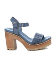 refresh para mujer 17077702-jeans sandalia 170777 azul -altura tacon 10cm- 40 8 a 10cm hebilla casual