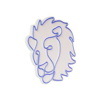 Iluminación Led Decorativa De Plástico Lion Azul