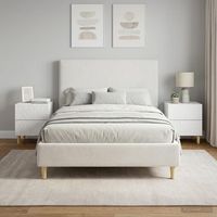 pack de 2 mesitas de noche - mueble para dormitorio - madera de ingenieria - blanco 43x345x48cm
