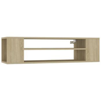 Mueble Tv | Mueble De Salón | Armario Tv Colgante Contrachapada Roble Sonoma 100x30x26,5 Cm
