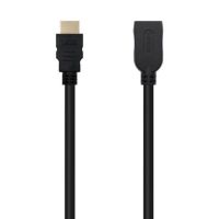 cable hdmi nanocable 10151011 20 prolongador 1m macho-hembra 4k 18gbps negro