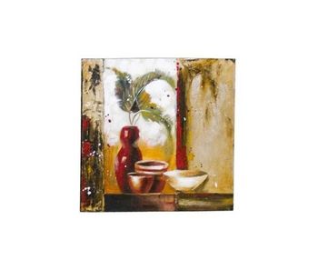 Cuadro decorativo para salón o dormitorio| con motivo cuencos|multicolor|diseño abstracto