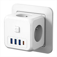 essager 4000w regleta de corriente de 7 puertos con 3 tomas de corriente ca3 usb-ausb-c cargador de pared de carga rap