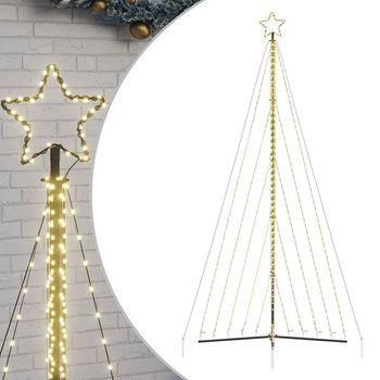 Árbol De Navidad Led 570 Leds Blanco Cálido 399 Cm Vidaxl