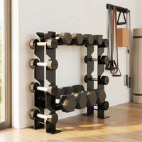 soporte para mancuernas sportnow acero 70x21x55 cm negro