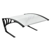 garaje para robot cortacesped - 78 x 103 x 455 cm - caseta para robots cortacesped - cubierta - techo - proteccion contra la lluvia el granizo y los rayos uv - negro y transparente casapro
