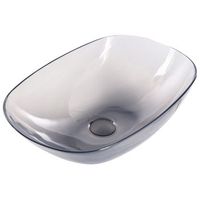 lavabo sobre encimera de bano solid surface semi transparente 54 x 36 cm negro moengo