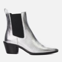 dune london womens pexas leather heeled boots - uk 8