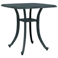 mesa de jardin  mesa de exterior aluminio fundido verde 53x53x53 cm