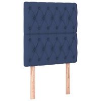 cabecero de cama de tela azul 80x7x118128 cm vidaxl