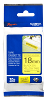 tze-s641 laminated tape 18mm 8m black on yellow extra-stro ng