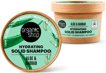 Organic Shop Champú Sólido Hidratante Aloe y Baobab  60 gr