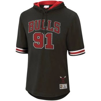 Sudadera Dennis Rodman NBA Name & Number Mesh SS Hoodie Bulls - Mitchell & Ness
