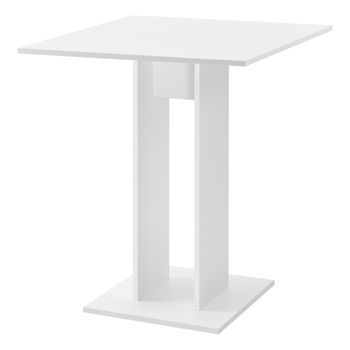 Mesa De Comedor Lindesnes - 65 X 65 X 78 Cm - Mesa De Cocina O Salón Cuadrada - Mesa De Bar - Mesa De Bistro - Blanco [en.casa]®