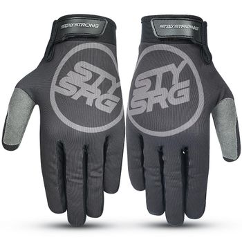 Stay Strong Staple 3 Youth Gloves - Black Youth Medium