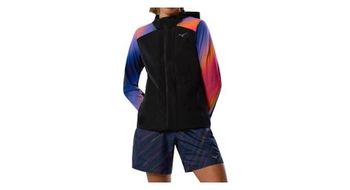 Chaqueta cortaviento mizuno active alpha negro multicolor  mujer
