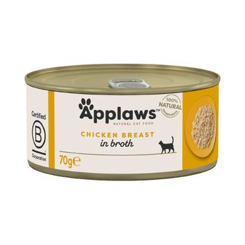 Applaws en caldo 24 x 70 g latas para gatos - Pack Ahorro - Pechuga de pollo