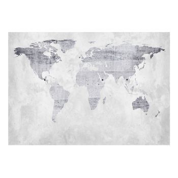 Papel Pintado 3d - Mapa De Hormigón (250x175 Cm)