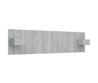 vidaxl cabecero de cama y mesitas madera contrachapada gris sonoma