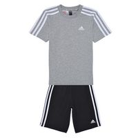 adidas chandal essentials 3-stripes tee and shorts set para nino