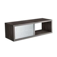 estante rectangular 60x20 cm pizarra con puerta de hierro