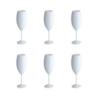 copas de an blancos acrilico 210 ml - set de 6
