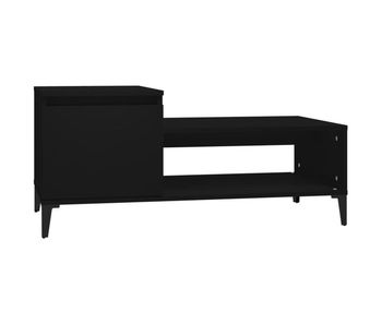 Mesa de café - mesa de centro madera contrachapada negro 100x50x45 cm