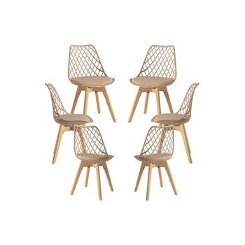Pack 6 Sillas Mima De Polipropileno 82*49*43 Cm - Trigo