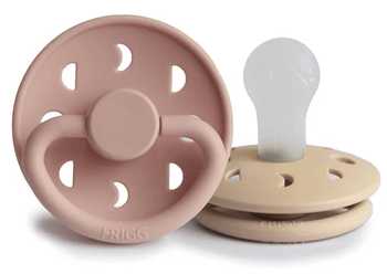 Frigg Moon Phase Chupete Block Silicona Blush/Croissant +0m 2 uds