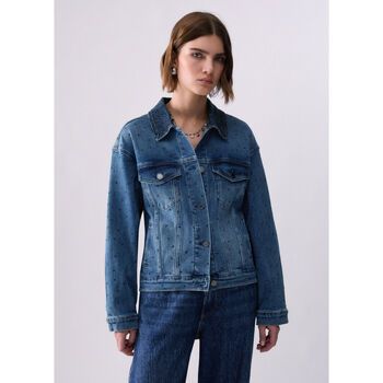 Liu Jo Chaquetas Chaqueta en denim con micro strass para mujer