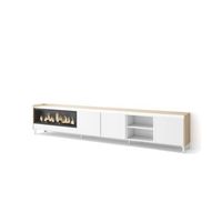 mueble tv chilches-02 con chimenea electrica y almacenaje