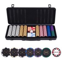 set de poker en maletin negro r 500 fichas numeradas 14 g