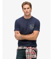 superdry para hombre m1012276a camiseta industrial relaxed marino s casual algodon manga corta