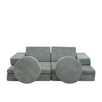 sofa-cama de 2 plazas puzzle azul