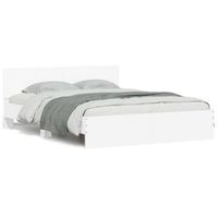 cama matrimonial  cama para adultos  estructura de cama con cabecero blanca 140x190 cm