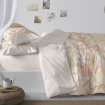 Juego De Funda Nórdica 50% Algodón 135 X 190/200 Cm - Canela - Burrito Blanco
