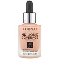 catrice base de maquillaje hd coverage liquid foundation - 40 warm beige para mujer