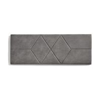 cabecero de cama 150 dos rombos tela antimanchas 152x57x5cm gris