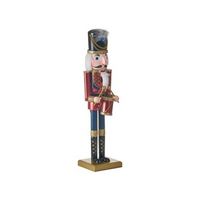figurita decorativa navidad de cascanueces de madera de pino con boca que se abre hecha a mano rojo hogsjon